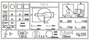 TM4-masina de debitat armatura - Utilaje PVC - utilaje Ozgenc